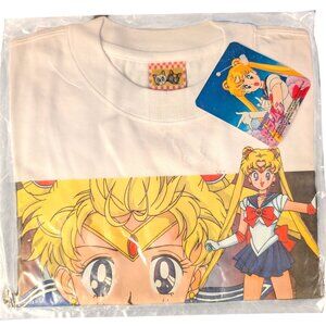 Vintage 92 Sailor Moon NWT Youth Sz 4/6 White Pretty Soldier Naoko Takeuchi Top